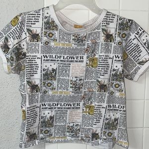 A newspaper printed shirt